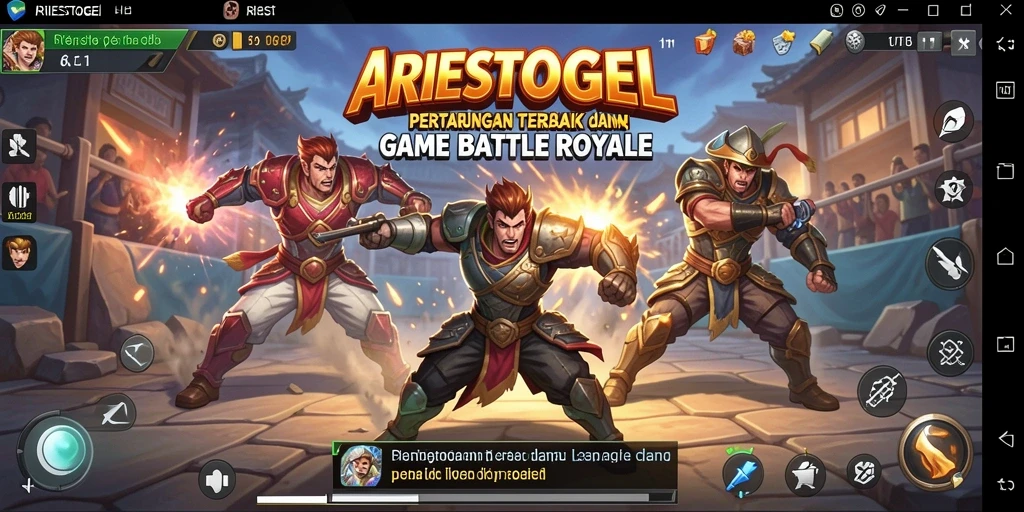 Gameplay seru dan mendebarkan dalam ARIESTOGEL Battle Royale.