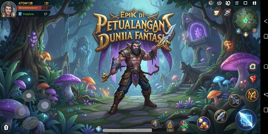 Gameplay intens dengan karakter RPG epik dalam ATOM138.