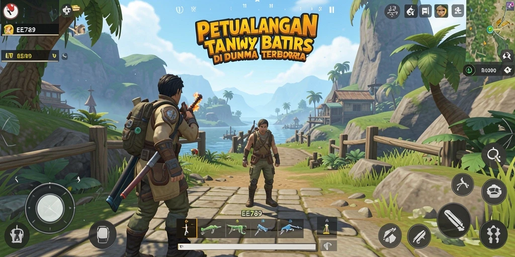 Gameplay seru di dunia terbuka EE789 yang penuh aksi.