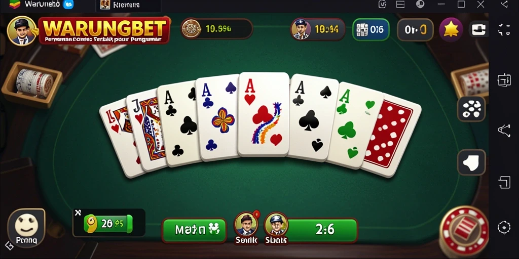 Tampilan menarik dari gameplay Domino di WARUNGBET.